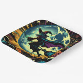 魔女と満月のハローウィンパーティ ペーパープレート (傾斜あり)