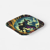 魔女と満月のハローウィンパーティ ペーパープレート (傾斜あり)