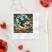 魔女と満月のハローウィンパーティ 縁ありカクテルナプキン (インサイチュ)