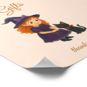 魔女と猫の弓カードギフトテーブルサインポスター ポスター (角)