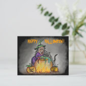 魔女と猫ハッピーハローウィン! ポストカード (スタンド正面)