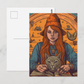 魔女と猫 ポストカード (正面/裏面)