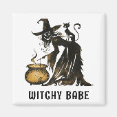 魔女と猫 マグネット (正面)