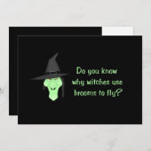 魔女と箒 招待状 (正面/裏面)