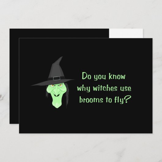 魔女と箒 招待状 (正面/裏面)