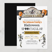 魔女と踊る骷髅の仮装パーティー 招待状 (正面/裏面)