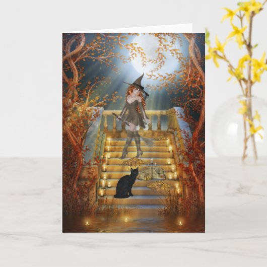 魔女と魔術の本 カード (黄色い花)