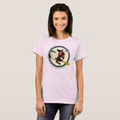 魔女と黒猫のブロムスティック Tシャツ (正面フル)