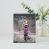 魔女と黒猫はがき ポストカード (スタンド正面)