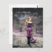 魔女と黒猫はがき ポストカード (正面/裏面)