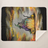 魔女と黒猫ハッピーハローウィン! シェルパブランケット (正面(横))