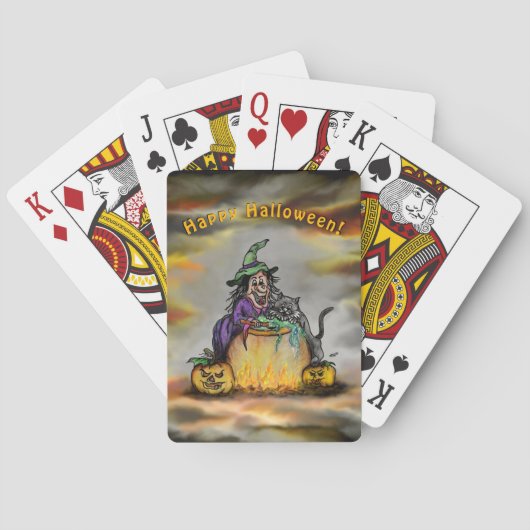 魔女と黒猫ハッピーハローウィン! トランプ (裏面)