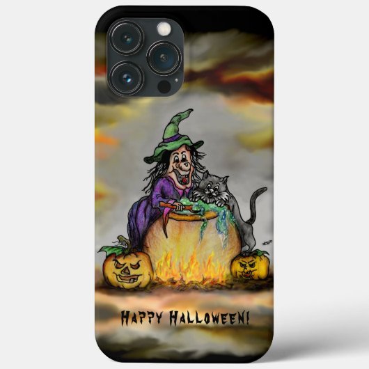 魔女と黒猫ハッピーハローウィン! Case-Mate iPhoneケース (裏面)