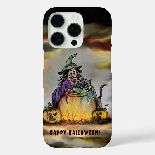 魔女と黒猫ハッピーハローウィン! Case-Mate iPhoneケース (裏面)