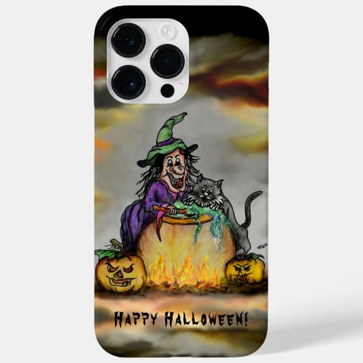 魔女と黒猫ハッピーハローウィン! Case-Mate iPhoneケース (裏面)