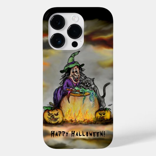 魔女と黒猫ハッピーハローウィン! Case-Mate iPhoneケース (裏面)