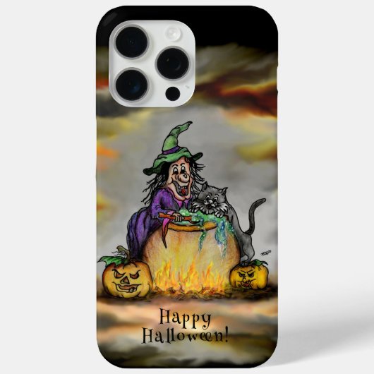 魔女と黒猫ハッピーハローウィン! Case-Mate iPhoneケース (裏面)
