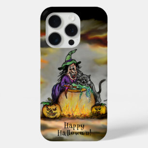 魔女と黒猫ハッピーハローウィン! iPhone 15 PROケース