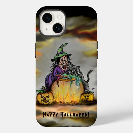 魔女と黒猫ハッピーハローウィン! Case-Mate iPhoneケース (裏面)