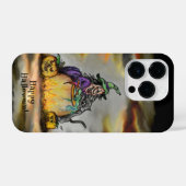 魔女と黒猫ハッピーハローウィン! iPhoneケース (裏面横)