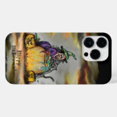 魔女と黒猫ハッピーハローウィン! iPhoneケース (裏面横)