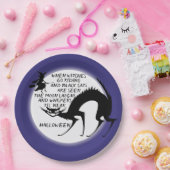 魔女と黒猫引用文 ペーパープレート (パーティー)