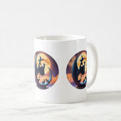 魔女と黒猫 コーヒーマグカップ (正面右)