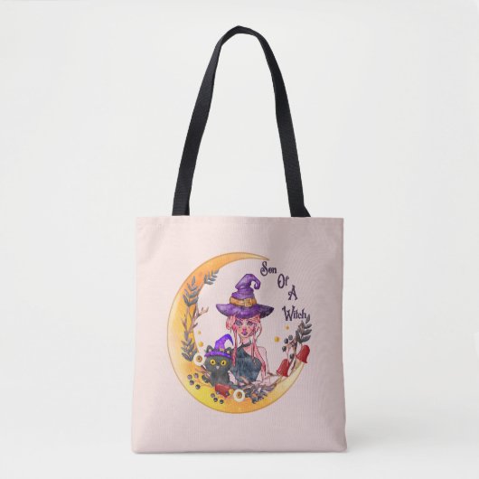 魔女と黒猫 トートバッグ (正面)