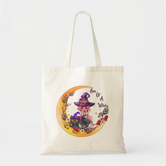 魔女と黒猫 トートバッグ (正面)