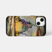 魔女と黒猫、ハッピーハロウィン！ iPhoneケース (裏面横)