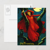 魔女と黒猫 ポストカード (正面/裏面)