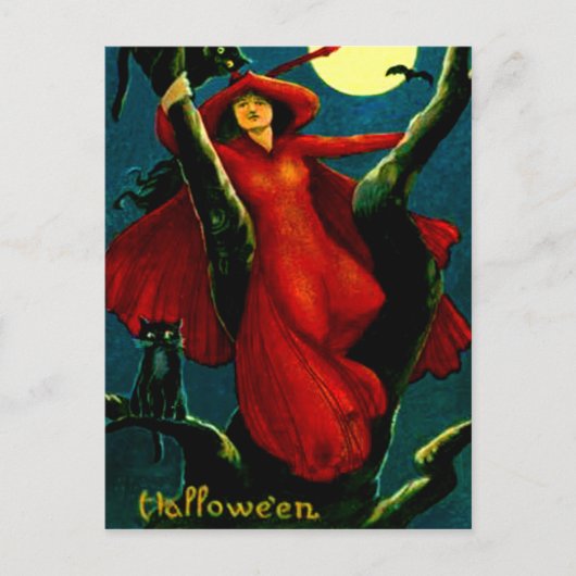 魔女と黒猫 ポストカード (正面)