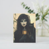 魔女と黒猫 ポストカード (スタンド正面)