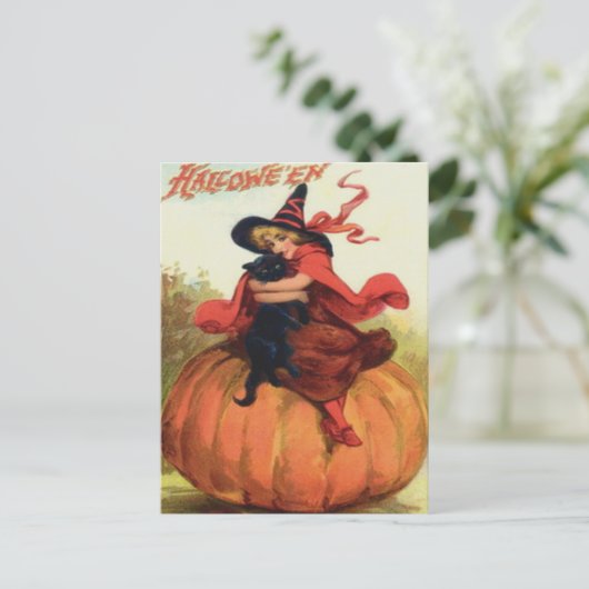 魔女と黒猫 ポストカード (スタンド正面)