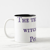 魔女についての事魔女狩りポッドキャストマグ ツートーンマグカップ (左)