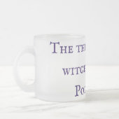 魔女についての事魔女狩りポッドキャストマグ フロストグラスマグカップ (左)