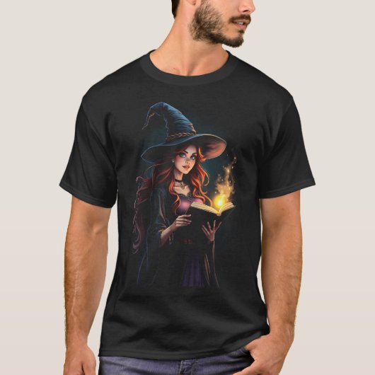 魔女に呪文をかける魔法 Tシャツ (正面)