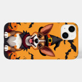 魔女に扮した愛らしい漫画犬 Case-Mate iPhoneケース (裏面 (横))