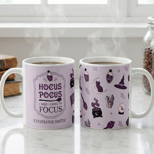 魔女に焦点を合わせるためにコーヒーが必要なHocus Pocus コーヒーマグカップ