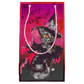 魔女ねこ ハッピー ハロウィン スモールペーパーバッグ (正面)