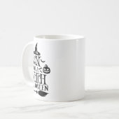 魔女のおもしろいハロウィーンの息子 コーヒーマグカップ (正面左)