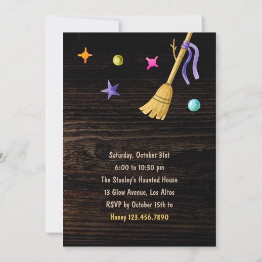 魔女のお菓子への道おかしなハロウィーン引用文 招待状 (裏面)