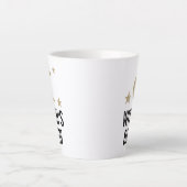 魔女のかわいい月おもしろいと星の醸造デザイン カフェラテマグ (正面)