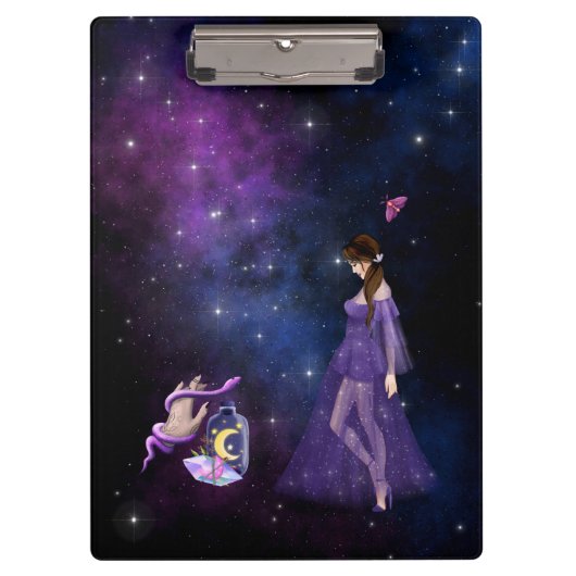 魔女のための難解な魔術マジック紫の贈り物 クリップボード (正面)