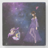 魔女のための難解な魔術マジック紫の贈り物 ストーンコースター (正面)