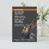 魔女のほうき ハロウィン パーティー かわいい 招待状 (スタンド正面)