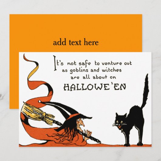 魔女のほうき 黒猫 (正面/裏面)