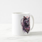 魔女のような黒猫ちゃん  コーヒーマグカップ (正面右)