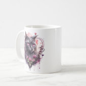 魔女のような黒猫ちゃん  コーヒーマグカップ (正面左)