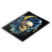 魔女のような ゴシック フラワー ハロウィン 不気味 ノートブック (左側)